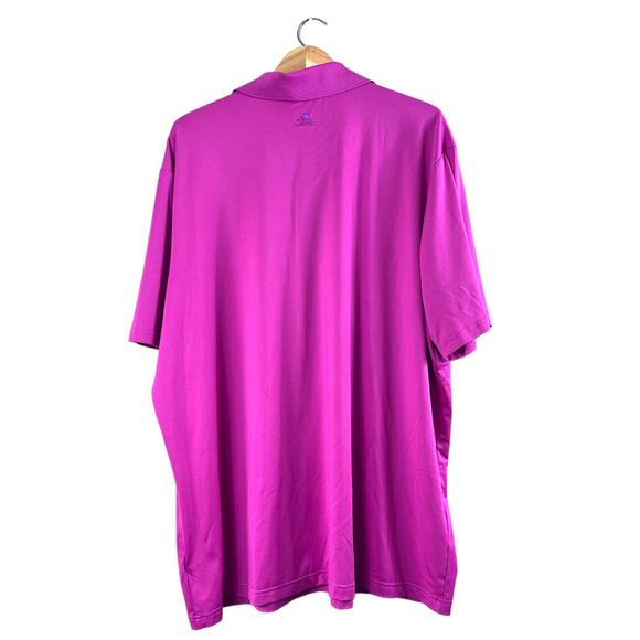 Men's Fuchsia Short Sleeve Adidas Polo Shirt 2X - Picture 7 of 7